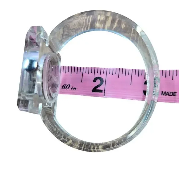 Vintage Sutton Blue Dial/Transparent Case and Bracelet Bangle Watch - Picture 6 of 9